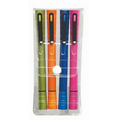 Double Ballpoint Pen & Highlighter Combo - 4 Pack